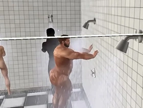 spying on hunky cam heyward showering in steelrs team showers