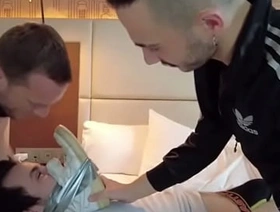 MASTER GIACON AND DARK HERMES USE BRETT TYLER AS A SLAVE AND SHAVE HIS HAIR