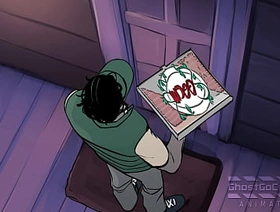Gay sex over pizza