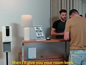 Strangers meet in hotel room for a fuck