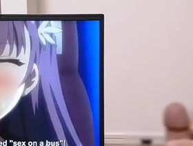 Horny Otaku Moaning Loudly Jerking Off Big Dick While Watching Hutanari Hot Hentai. camshot POV