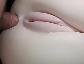 Close up, snow white ass being penetrated by a cock