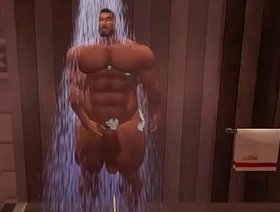 watching handsome chris chester shower: made me cum