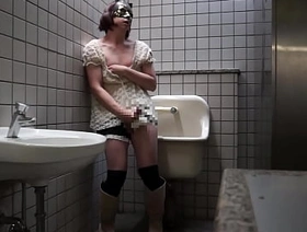 Japanese Crossdresser Ayumi Masturbation Public Toilet 009