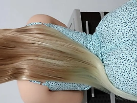 My dick stood up while my stepdaughter was leaning over the store counter wearing a sexy jumpsuit with no panties