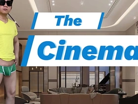 A musculine guy wanders around the city where he found out a secret cinema where he got his surprise group sex with strangers