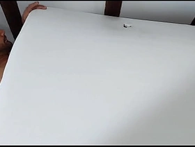 I fuck myself with the mattress on top of me